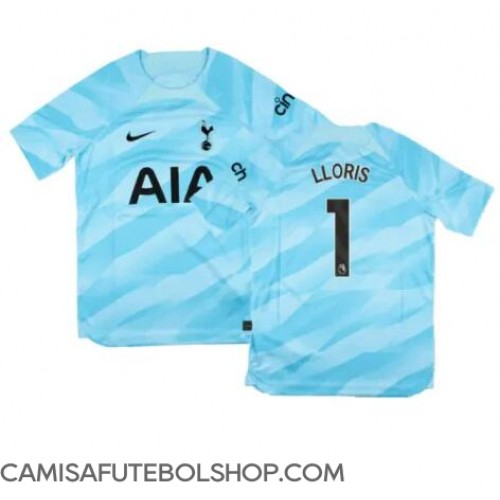 Camisa de time de futebol Tottenham Hotspur Hugo Lloris #1 Goleiro Replicas 1º Equipamento Infantil 2023-24 Manga Curta (+ Calças curtas)